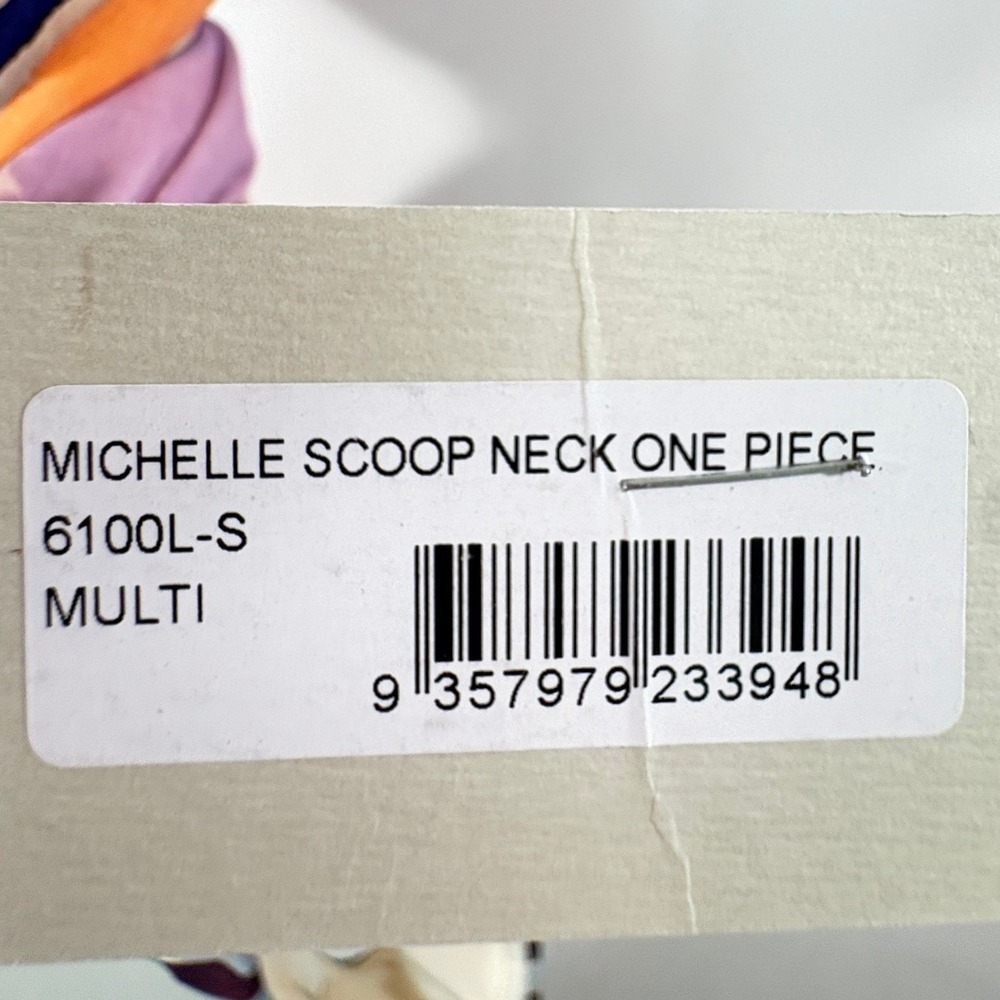 Alemais Michelle Scoop Neck One Piece Swimsuit Multi Stripe 6100L-S Size Small - Picture 3 of 8